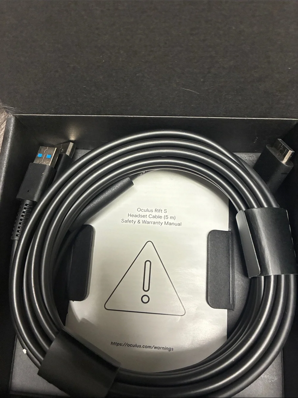 Oculus Rift S Black Headset Cable - Black